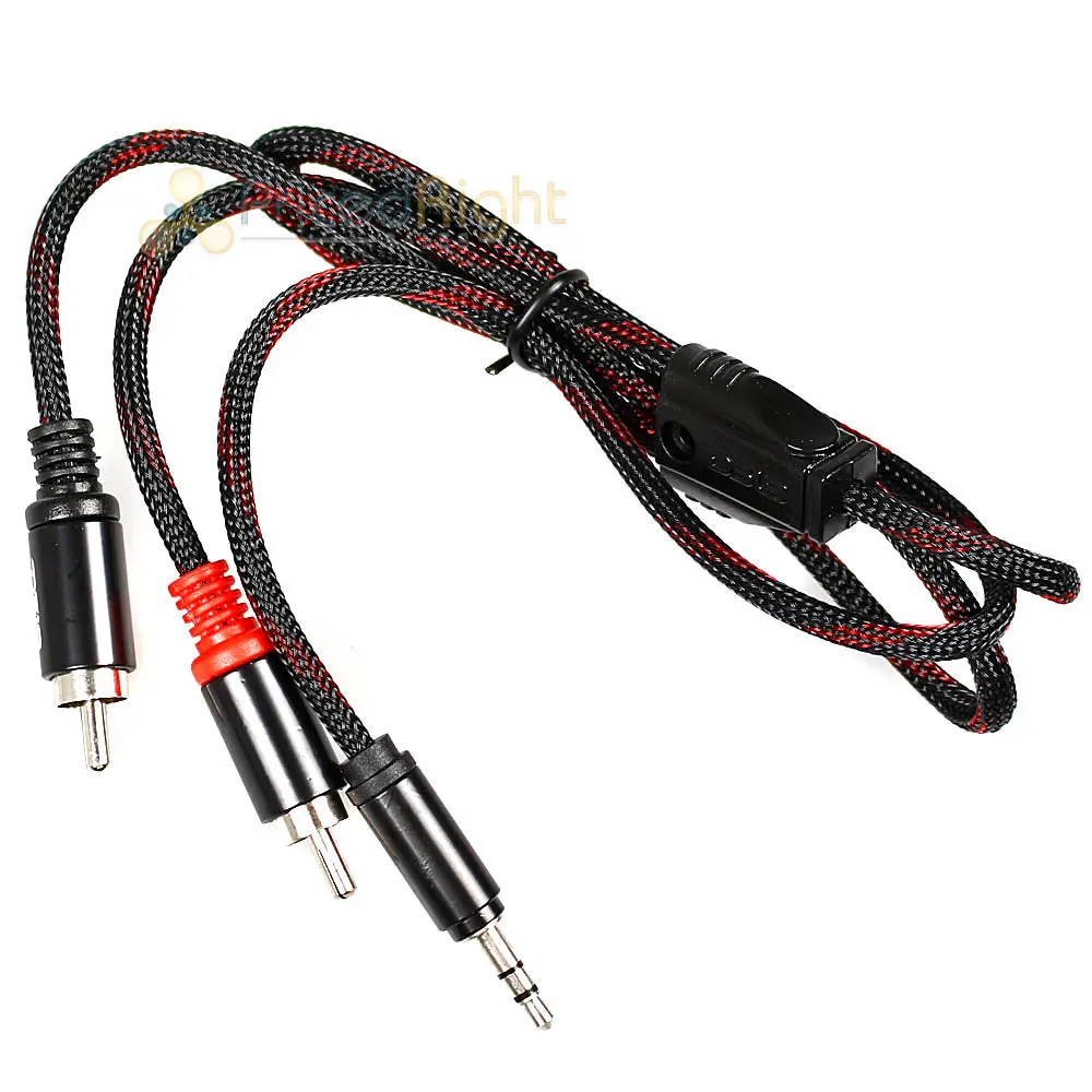Ds18 3 Ft Audio Cord 3.5Mm Aux To Rca Y Cable 2 Channel Audio Hqmp3dualrca3ft 1