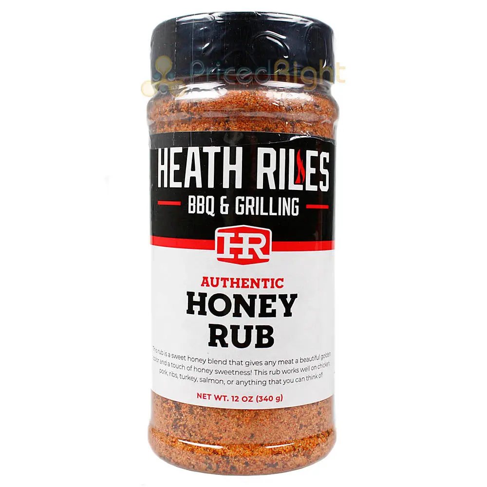 Heath Riles Bbq Authentic Honey Rub 16 Oz. Award Winning Championship Blend 1