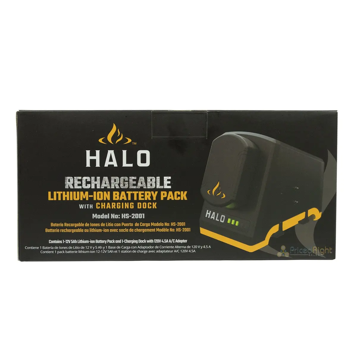 Halo Universal 12V Rechargeable Lithium-Ion Battery Pack With Charger Hs-2001 1