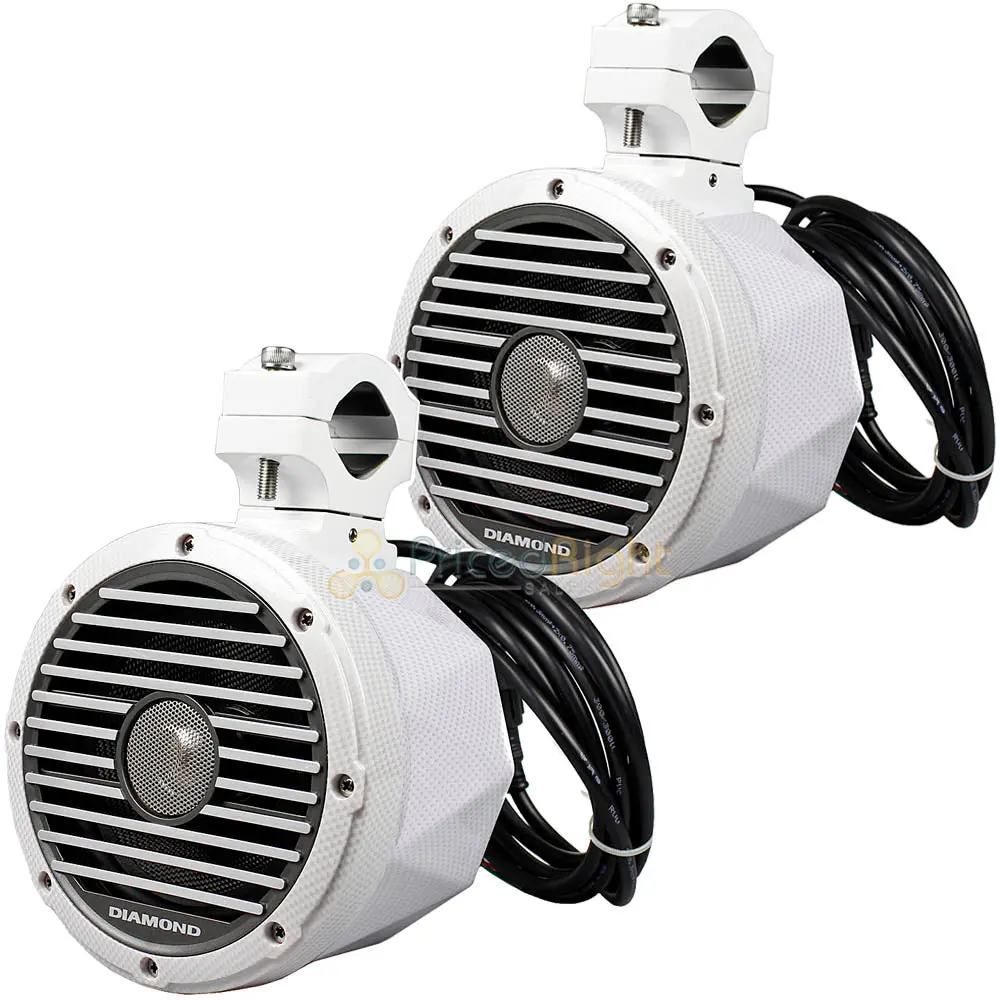 Diamond Audio 6.5" 2-Way Titanium Dome Speaker Can Kit Carbon Fiber White Hxm65podcf 1