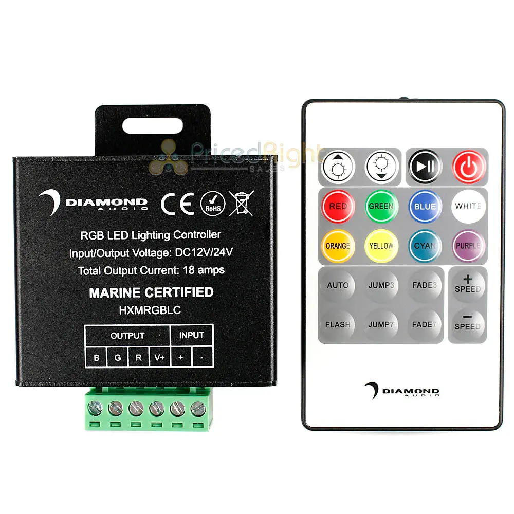 Diamond Audio Rf Remote Control For Rgb Led Marine Motorsport Series Hxmrgblc 1