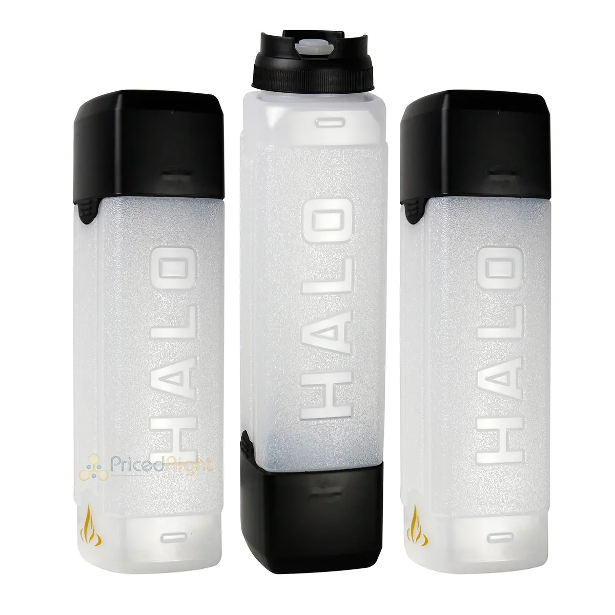 Halo Elite 27Oz Squeeze Bottles 3-Piece Accessory Kit Non Drip Valves With Caps 1