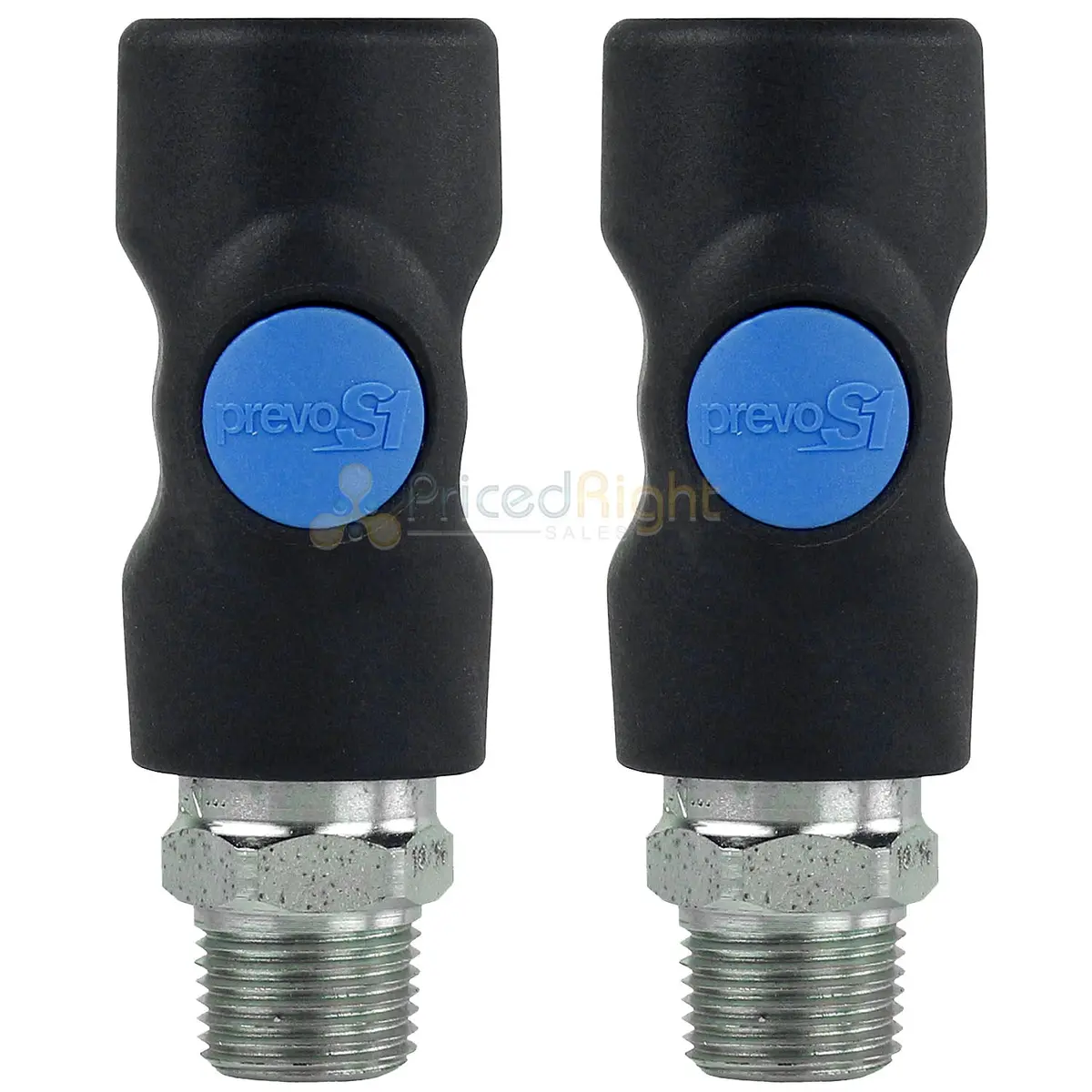2 Prevost Safety Air Plug 1/4" Couplers Isi061252 3/8" Male Npt Inlet Prevo S1 1
