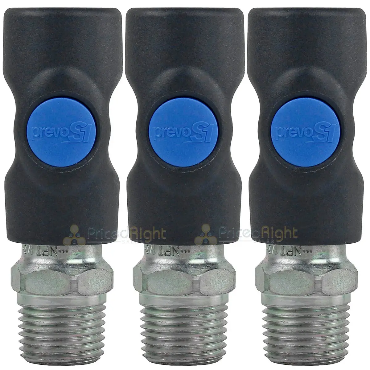 3 Pack Prevost Safety Air Plug Coupler Isi061253 1/4" 1/2" Mnpt Quality Prevo S1 1