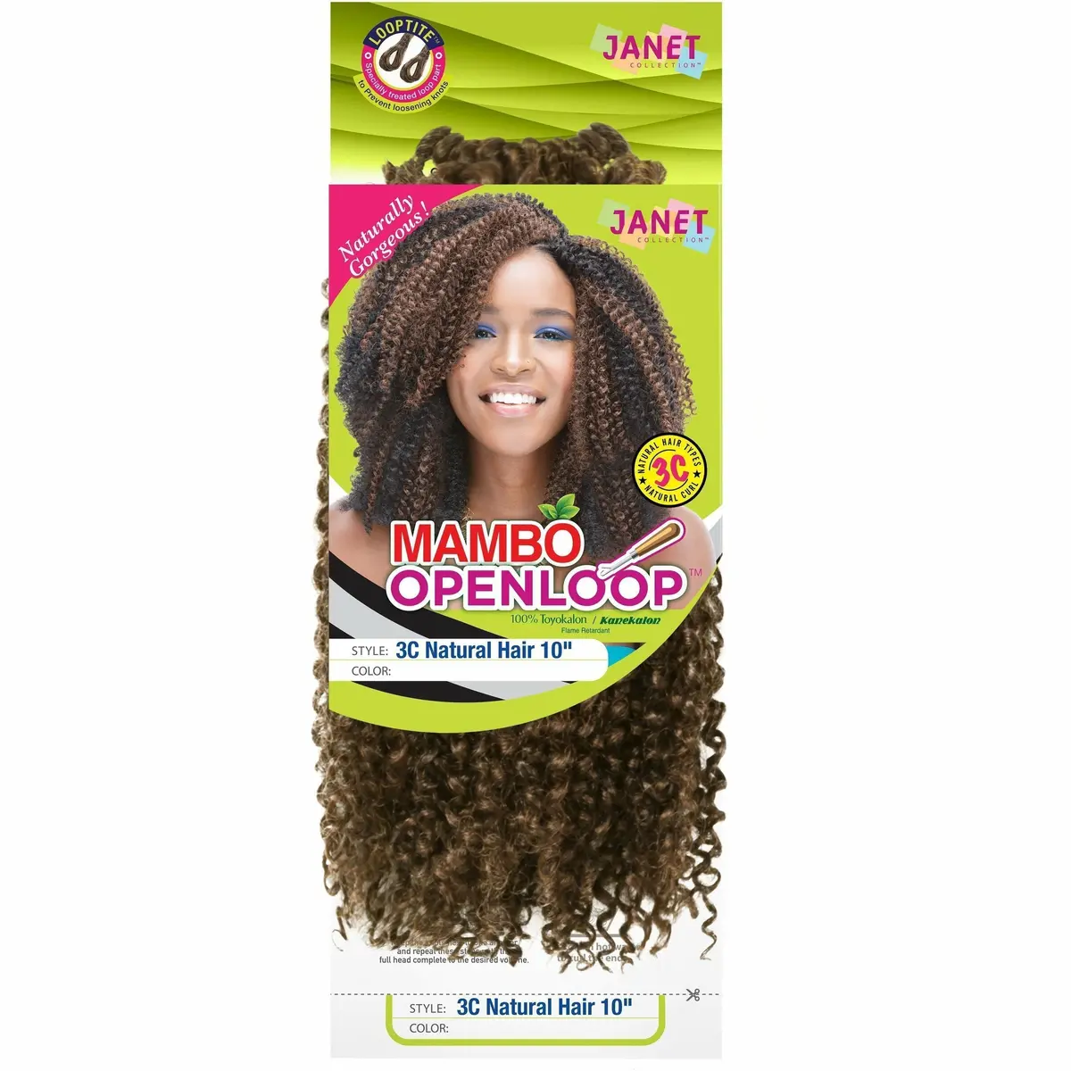 Janet Collection: Mambo 2X 3C Natural Hair 10" 1