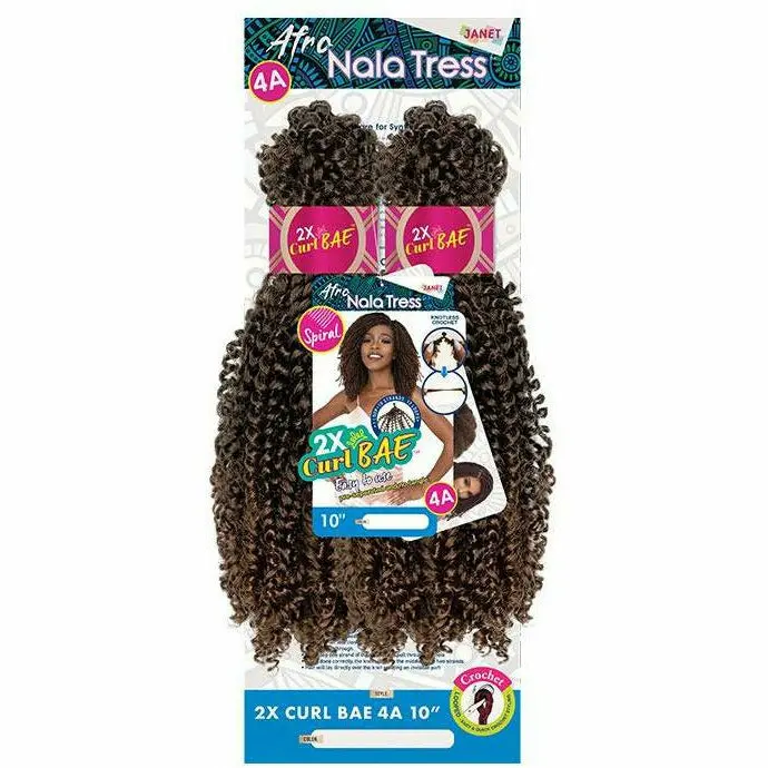 Janet Collection: Nala Tress 2X Curl Bae 4A 10" 1