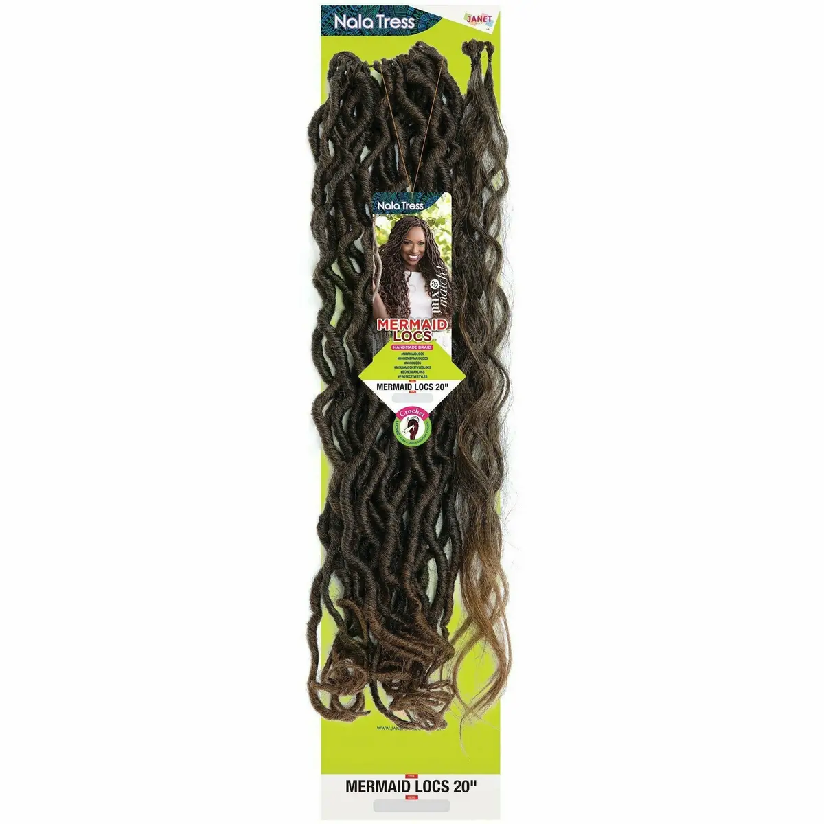 Janet Collection: Nala Tress Mermaid Loc 20" Crochet Braids - Final Sale 1