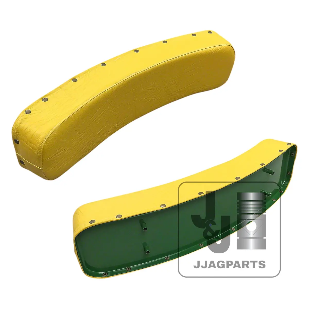 Af3271r Back Rest Seat Cushion, Steel Back Brass Rivets Fits John Deere Tractor 1