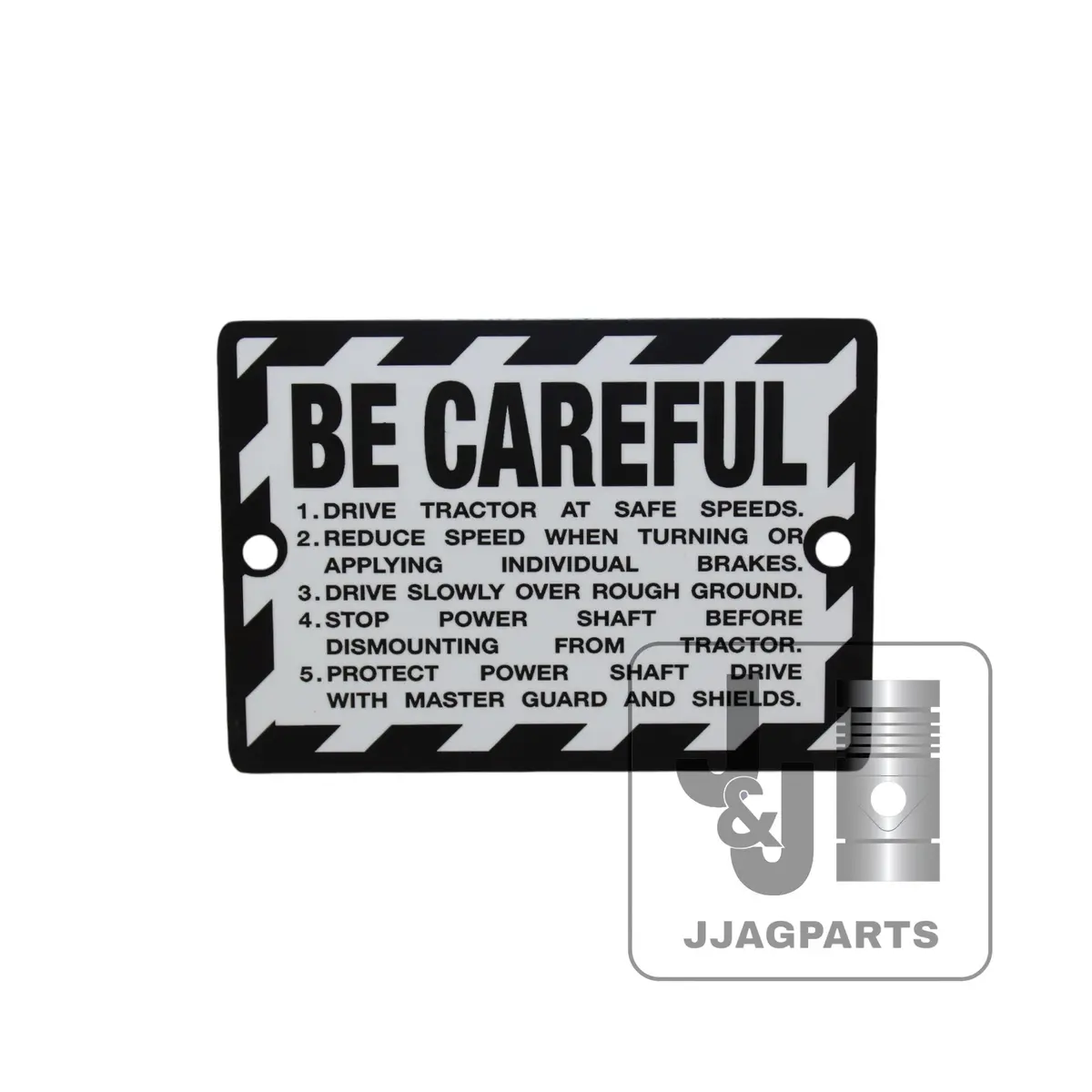 Be-Careful Plate -Fits  John Deere A B G R 50 60 70 Tractor 1