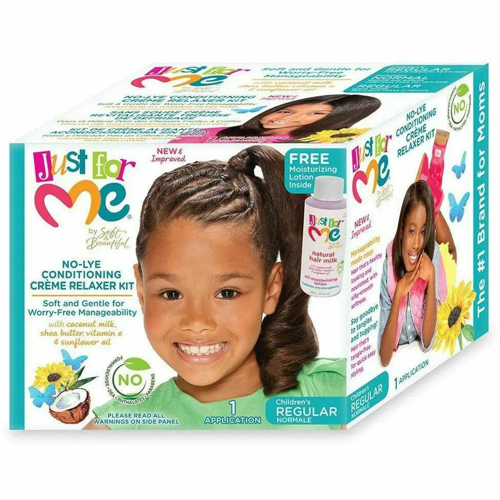 Just For Me: No-Lye Conditioning Creme Relaxer Kit Regular, Super 1