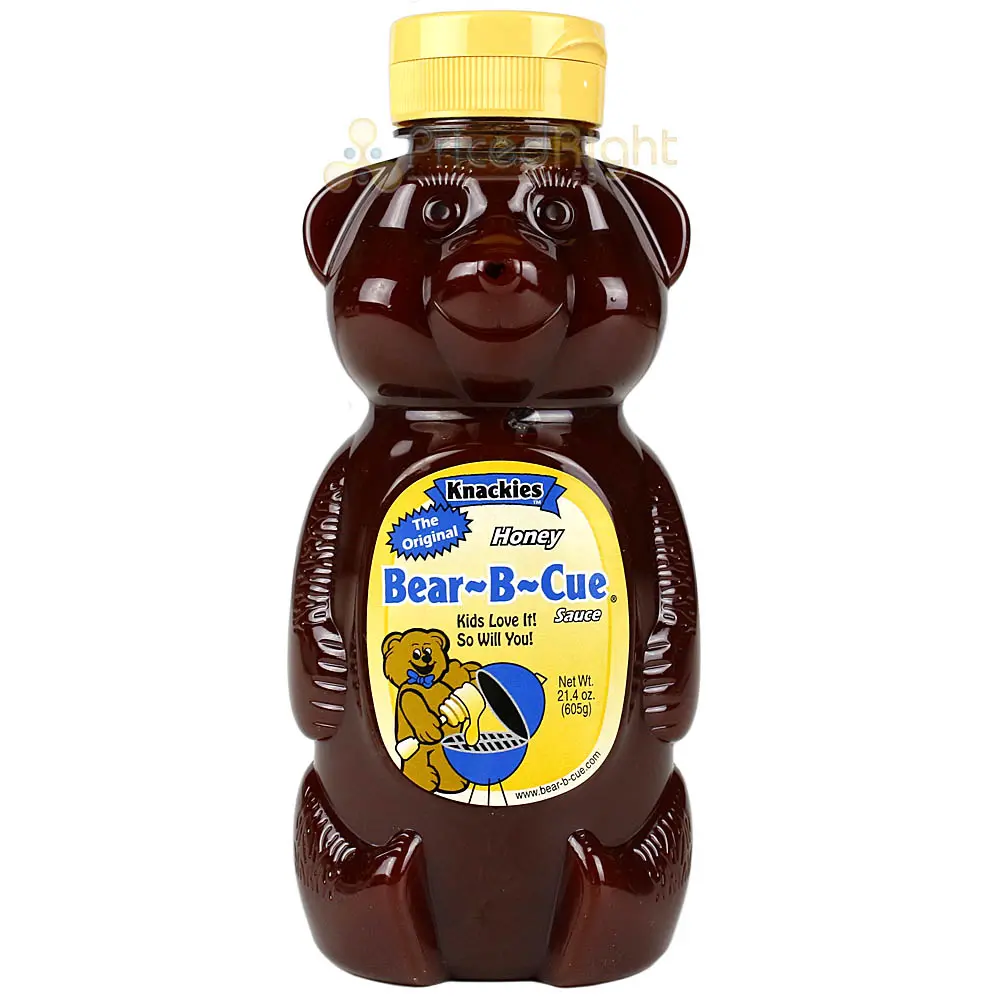 Knackies Original Bbq Sauce 21.4 Oz. Mild K301 Bear-B-Cue Bear Bottle 1