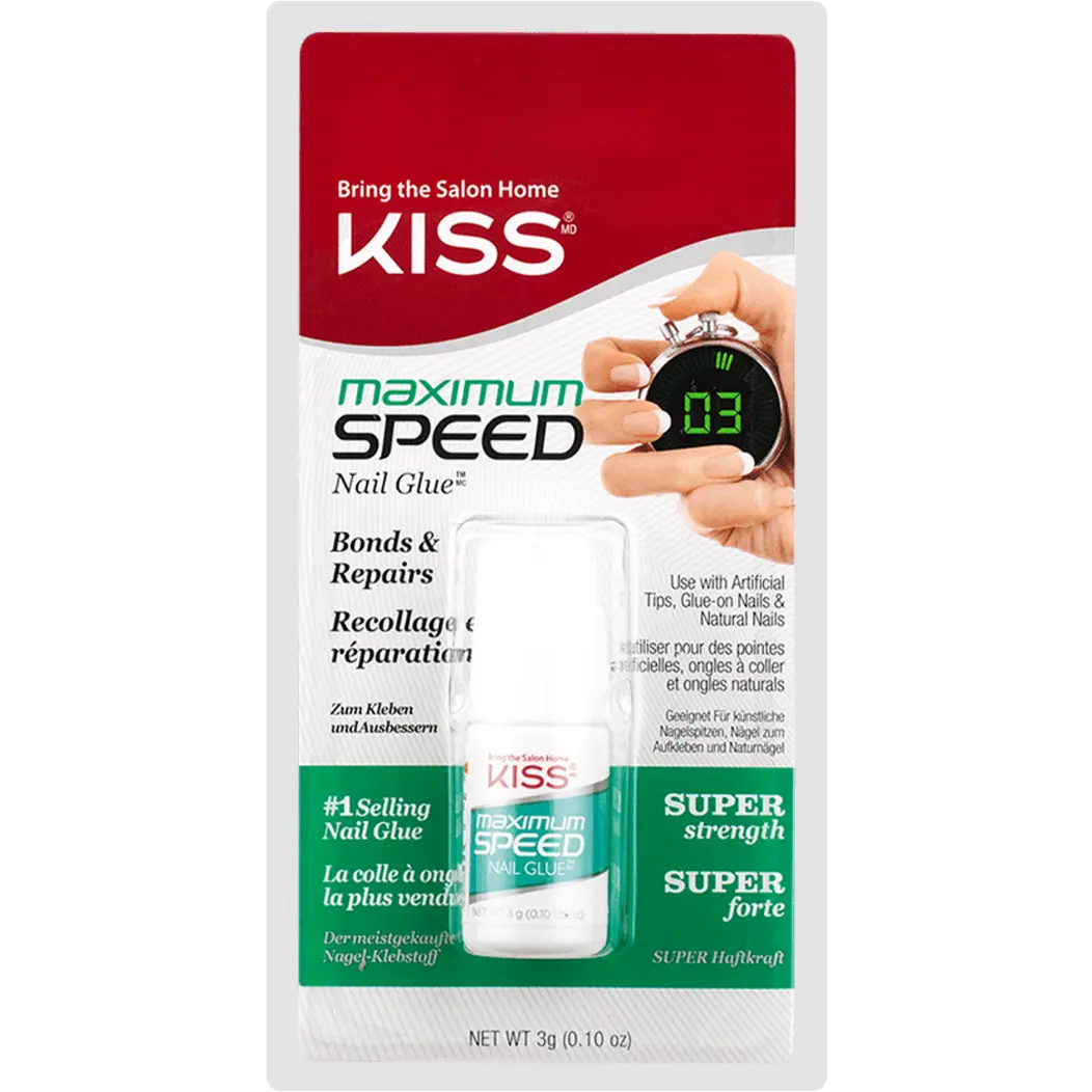Kiss: Maximum Speed Nail Glue 0.10Oz #Bk135 1