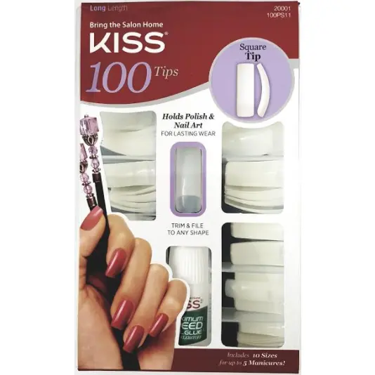 Kiss: 100 Square Tip Long #20001 1