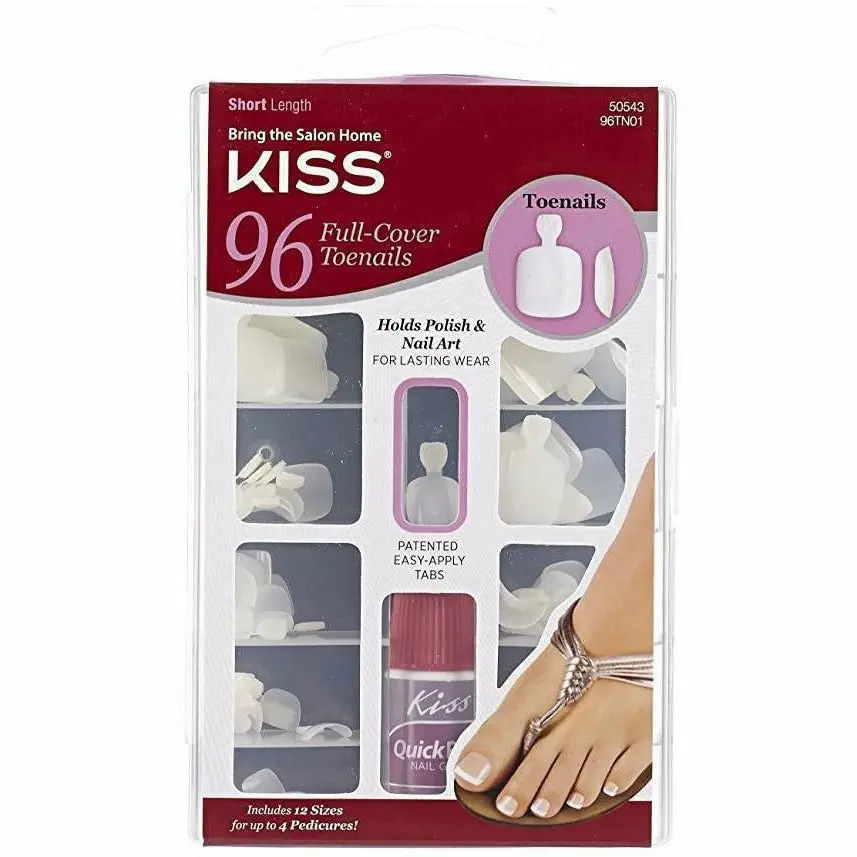 Kiss: 96 Full-Cover Toenail Kit #50543 1