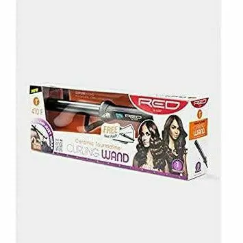 Red By Kiss: Ceramic Tourmaline 1" Curling Wand 1