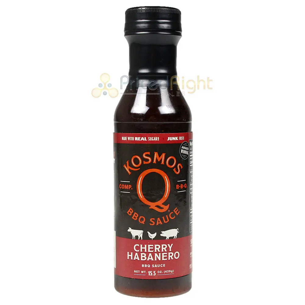 Kosmos Q Cherry Habanero Bbq Sauce 15.5 Oz Bottle Kos-Chrry-Hab 1