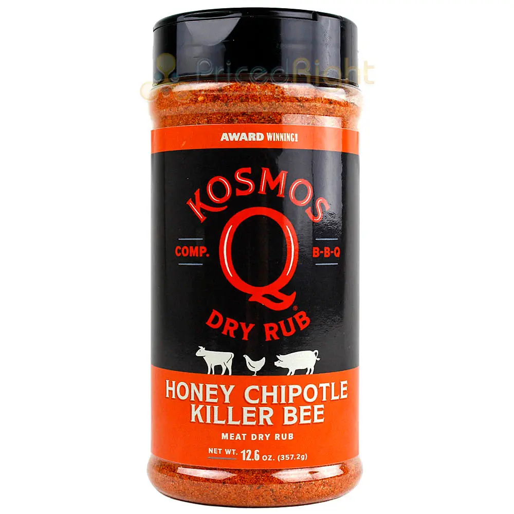 Kosmos Q 12.6 Oz Honey Chipotle Killer Bee Competition Rated Bbq Meat Dry Rub 1