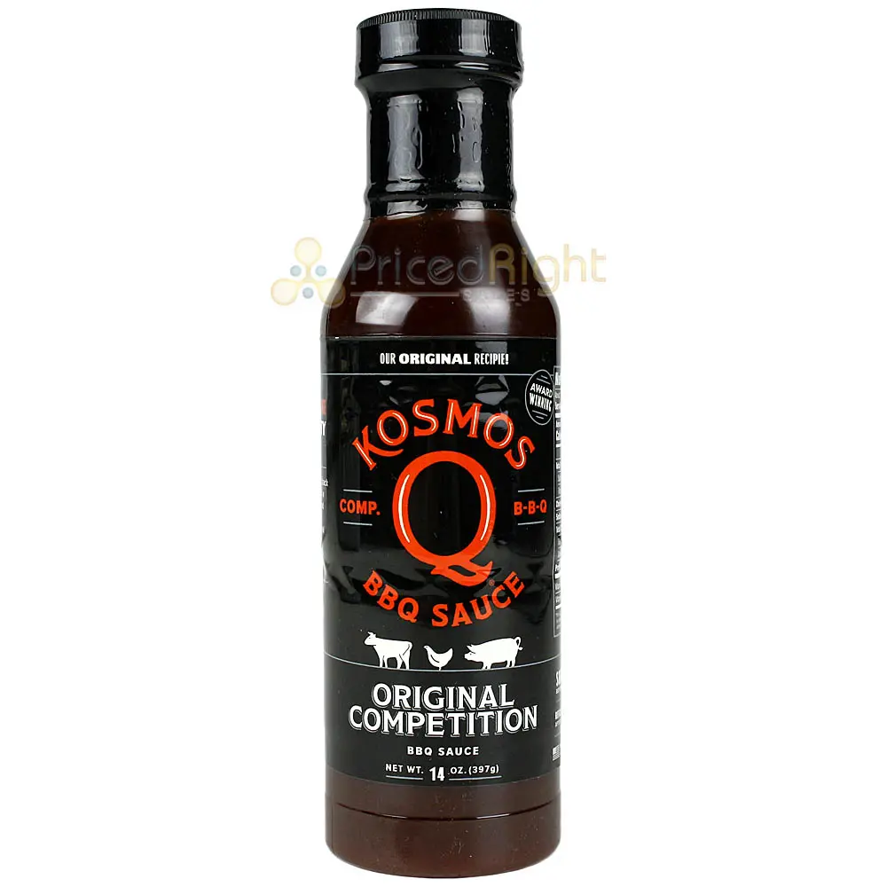 Kosmos Competition Bbq Sauce Sweet And Smoky Rich Bold Flavors 14 Oz. Bottle 1