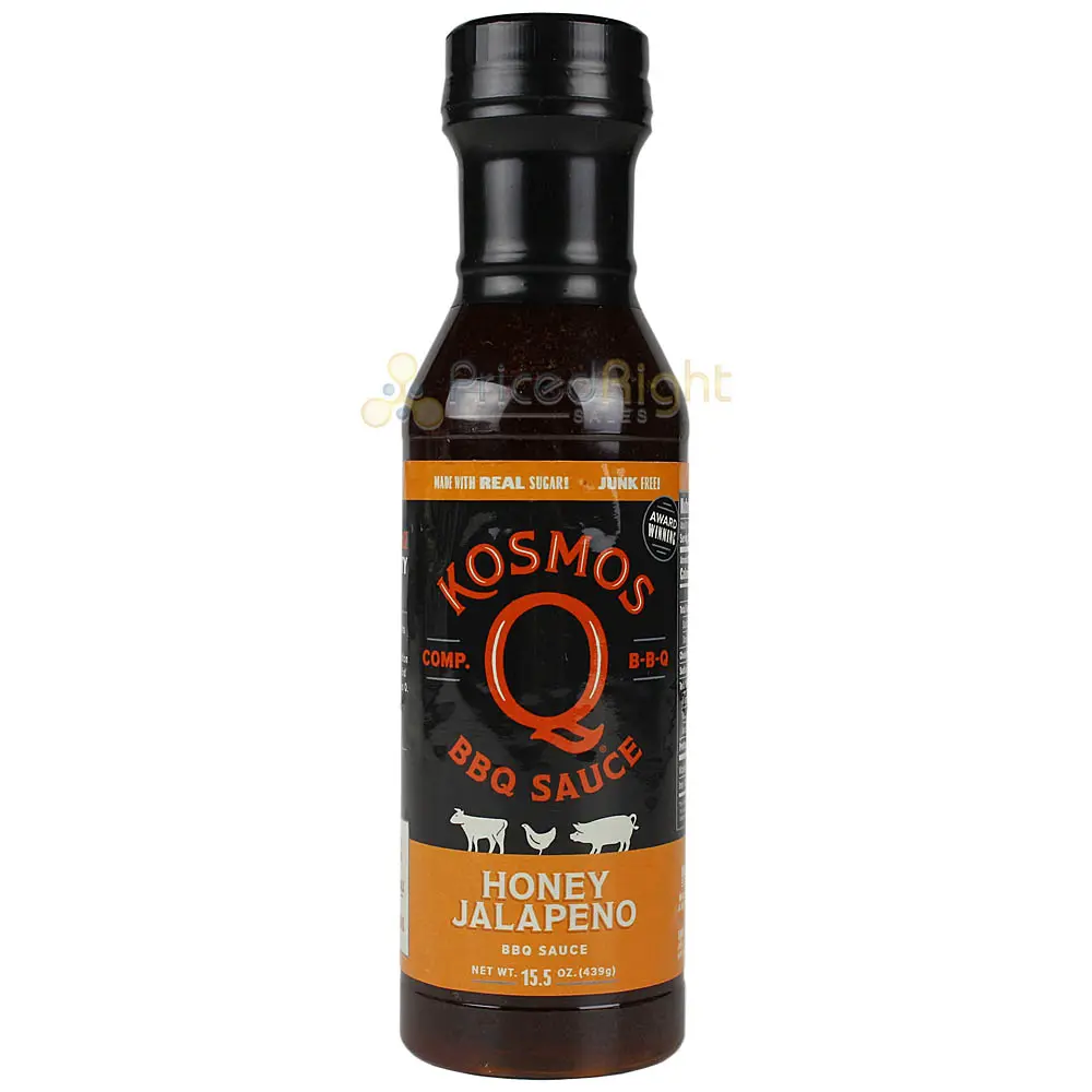 Kosmos Honey Jalapeno Bbq Sauce Sweet And Spicy 15.5 Oz. Bottle 1