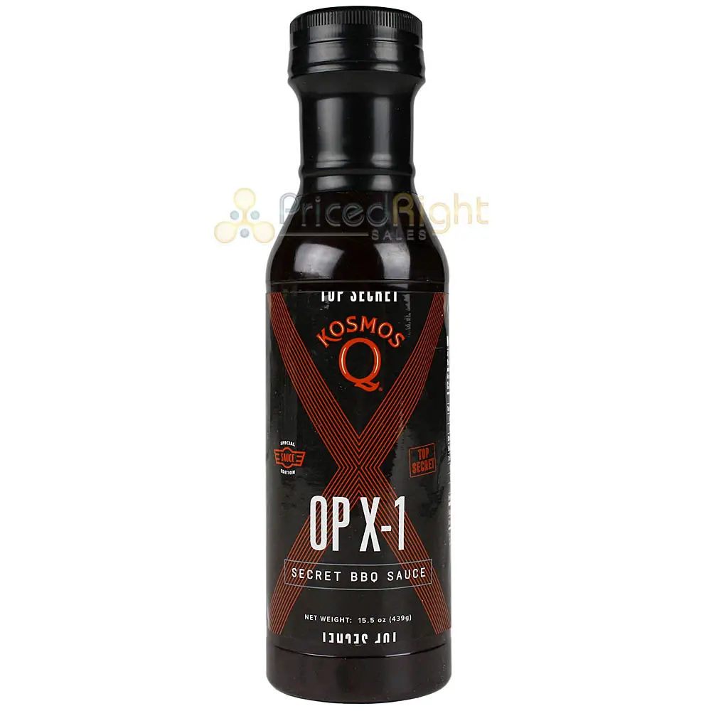 Kosmos Op X-1 Bbq Sauce Sweet And Savory Spices Tangy 15.5 Oz. Bottle 1