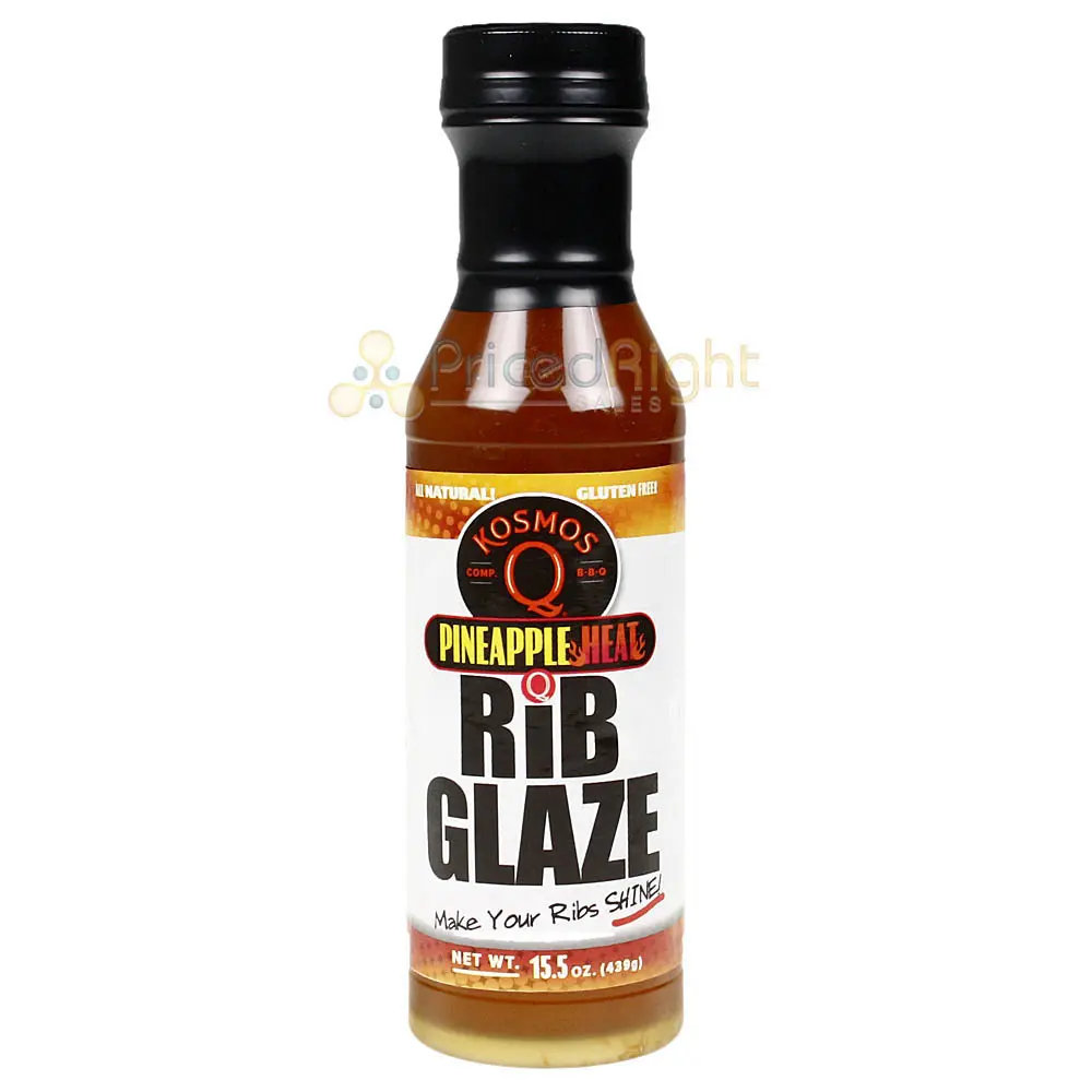 Kosmos Q Pineapple Heat Rib Glaze Bbq Sauce 15.5 Oz Bottle Kos-Pah 1