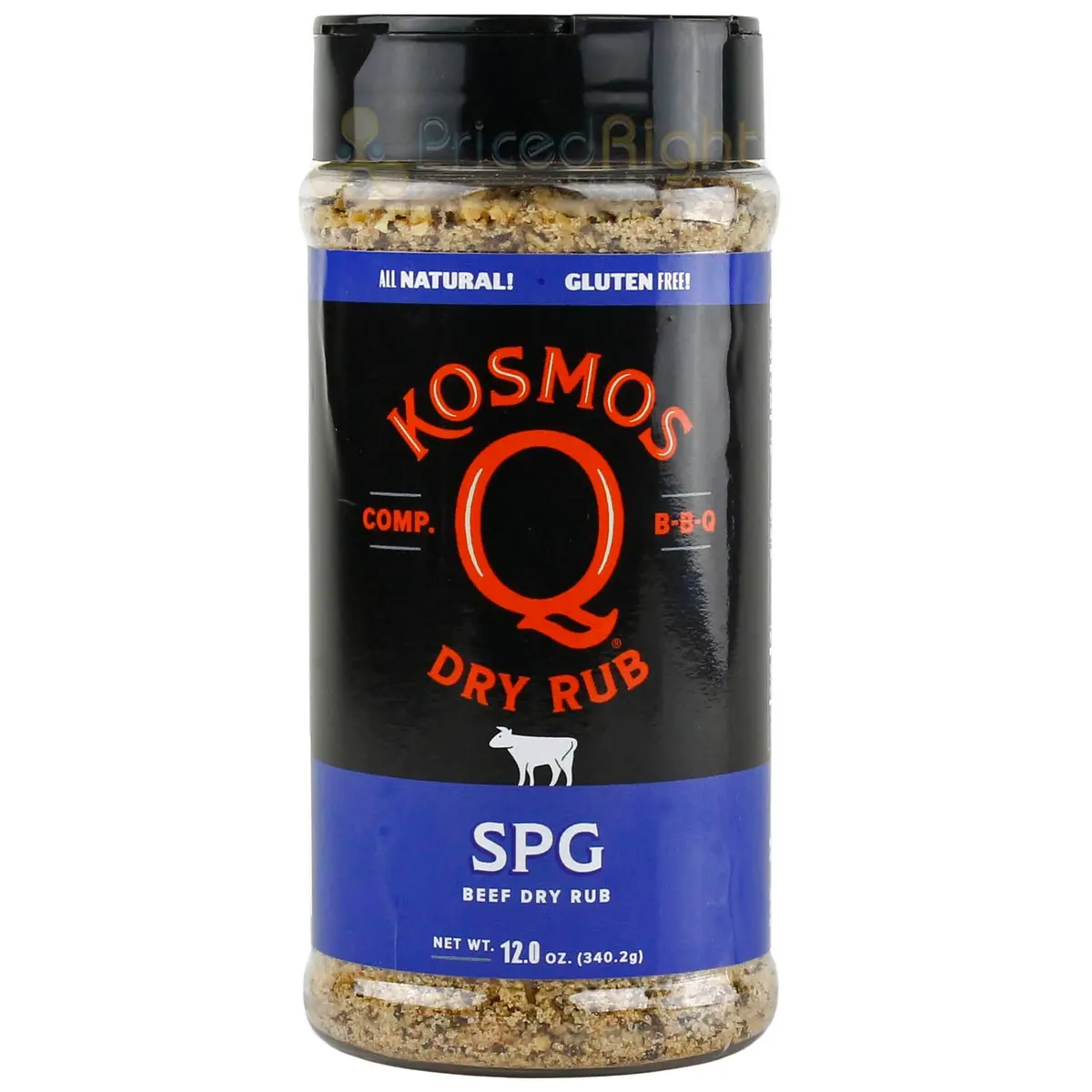 Kosmos Q Spg Salt Pepper Garlic Competition Bbq Meat Dry Rub 12Oz All Natural 1