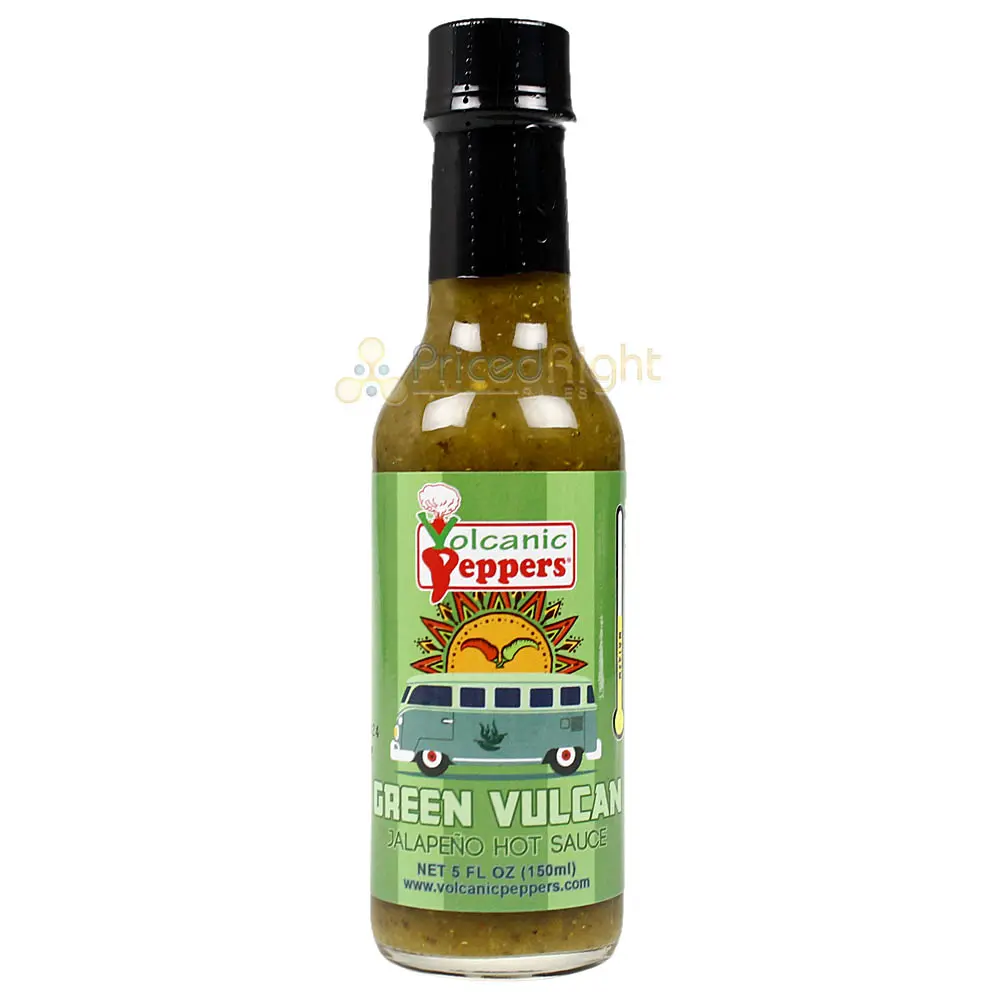 Volcanic Peppers Green Vulcan Jalapeno Hot Sauce 5 Oz All Purpose Lavagvgv 1