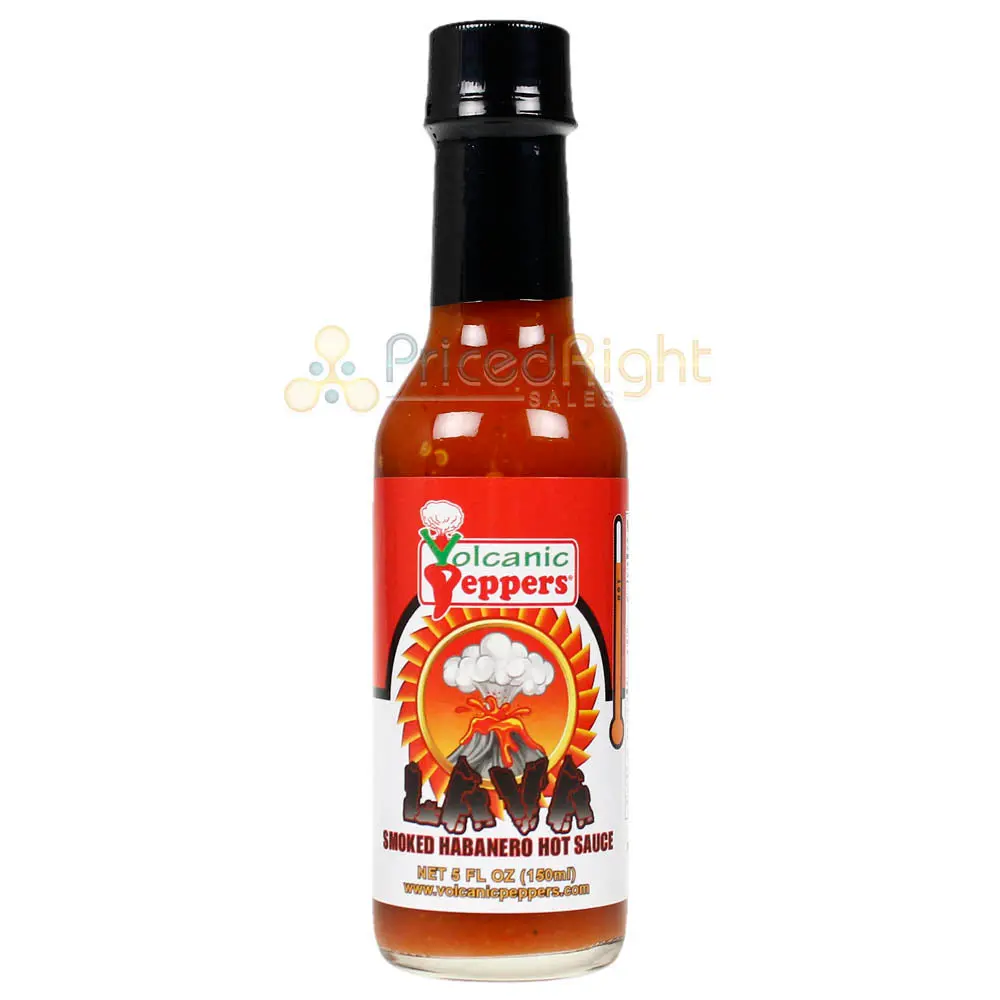 Volcanic Peppers Lava Smoked Habanero Hot Sauce 5 Oz Bottle Smokey Heat Lavavd2s 1