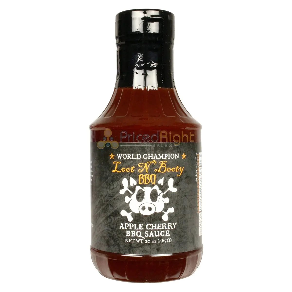 Loot N' Booty Bbq Apple Cherry Bbq Sauce Sweet And Smoky Gluten Free 20 Ounce 1