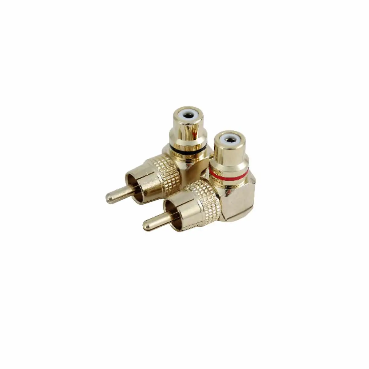 Db Link Metal Grip Rca Right Angle Adapter With Gold Tip 2 Pieces Per Package 1
