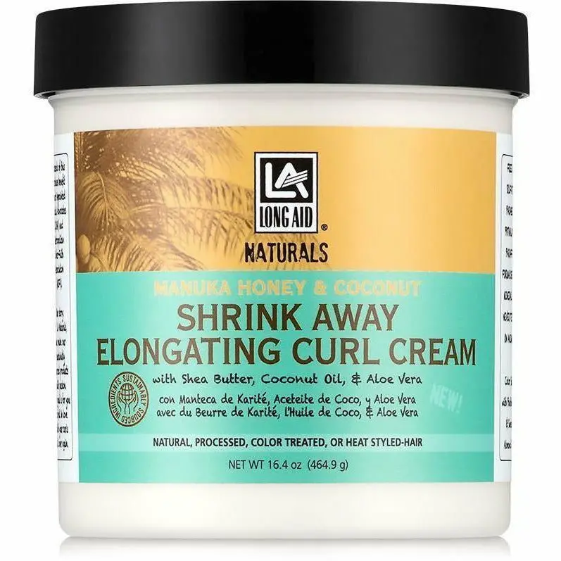 Long Aid: Shrink Away Elongating Curl Cream 16.4Oz 1