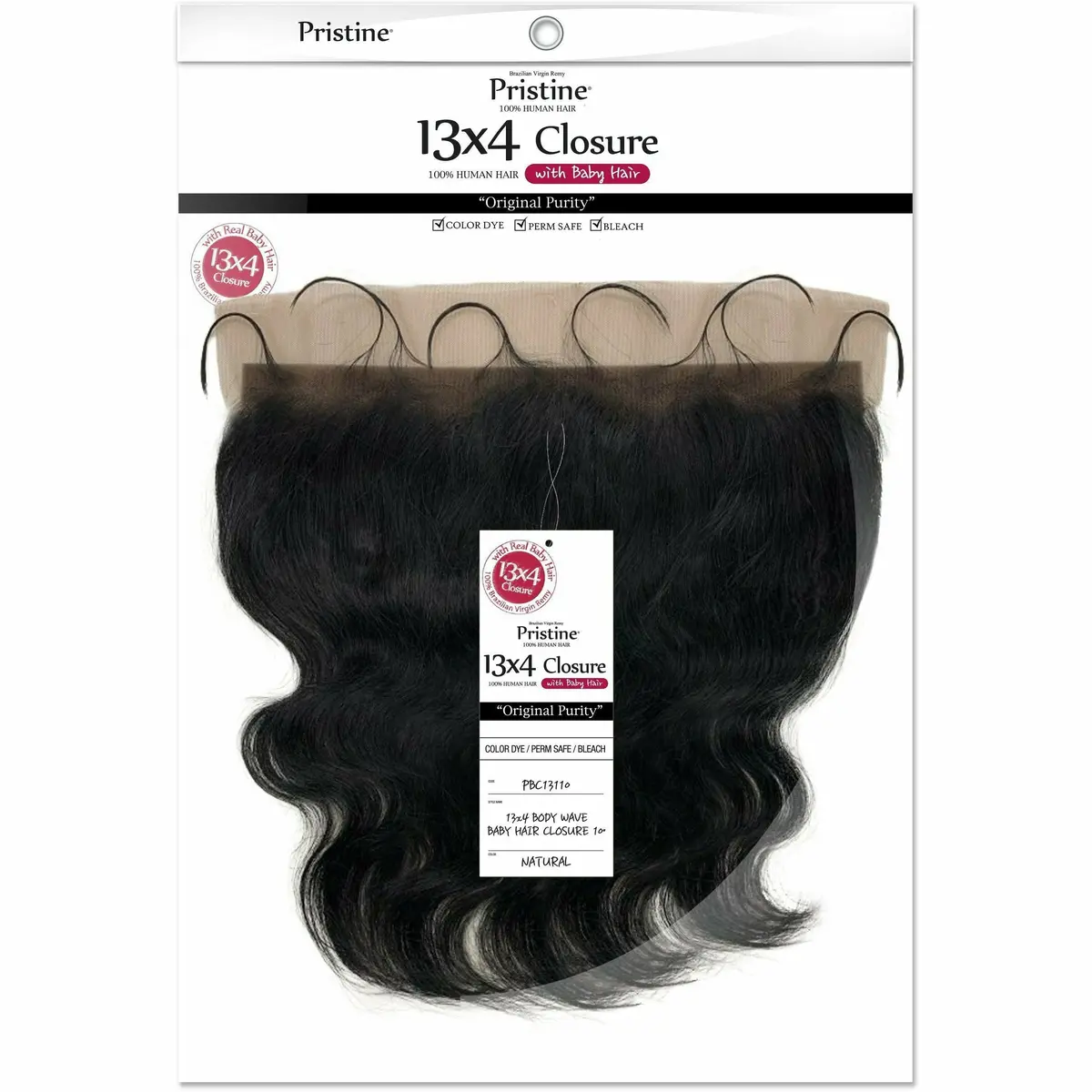 Pristine: 13X4" Hd Frontal Closure 100% Unprocessed Human Hair - Body Wave 1
