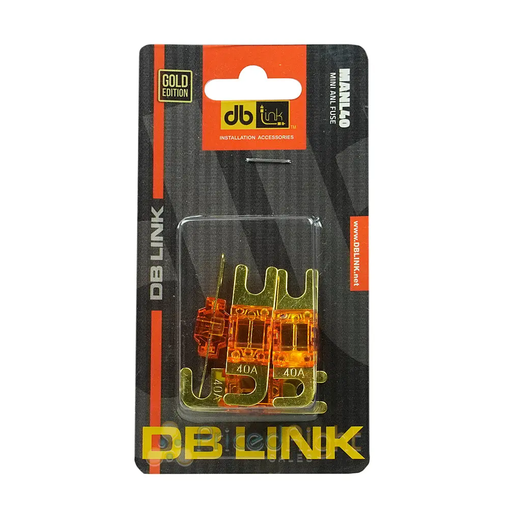 Db Link 40 Amp Mini Anl Fuse - Gold Plated Finish 4 Pieces Per Package Manl40 1