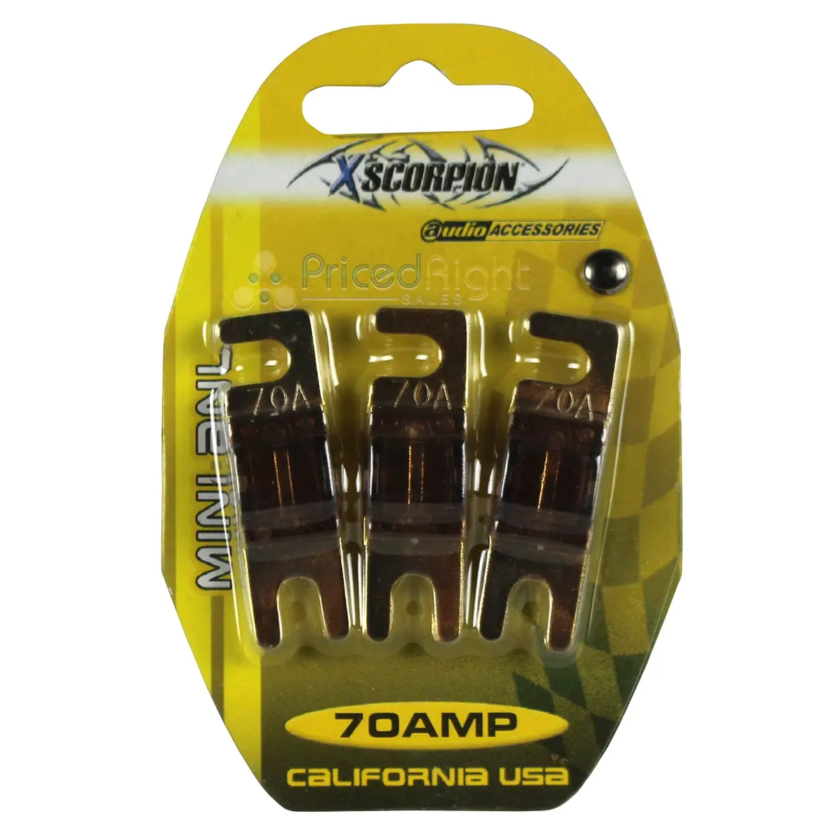 Xscorpion Mini Anl Gold Plated Fuses 3 Pack 70 Amp Manl70g 1