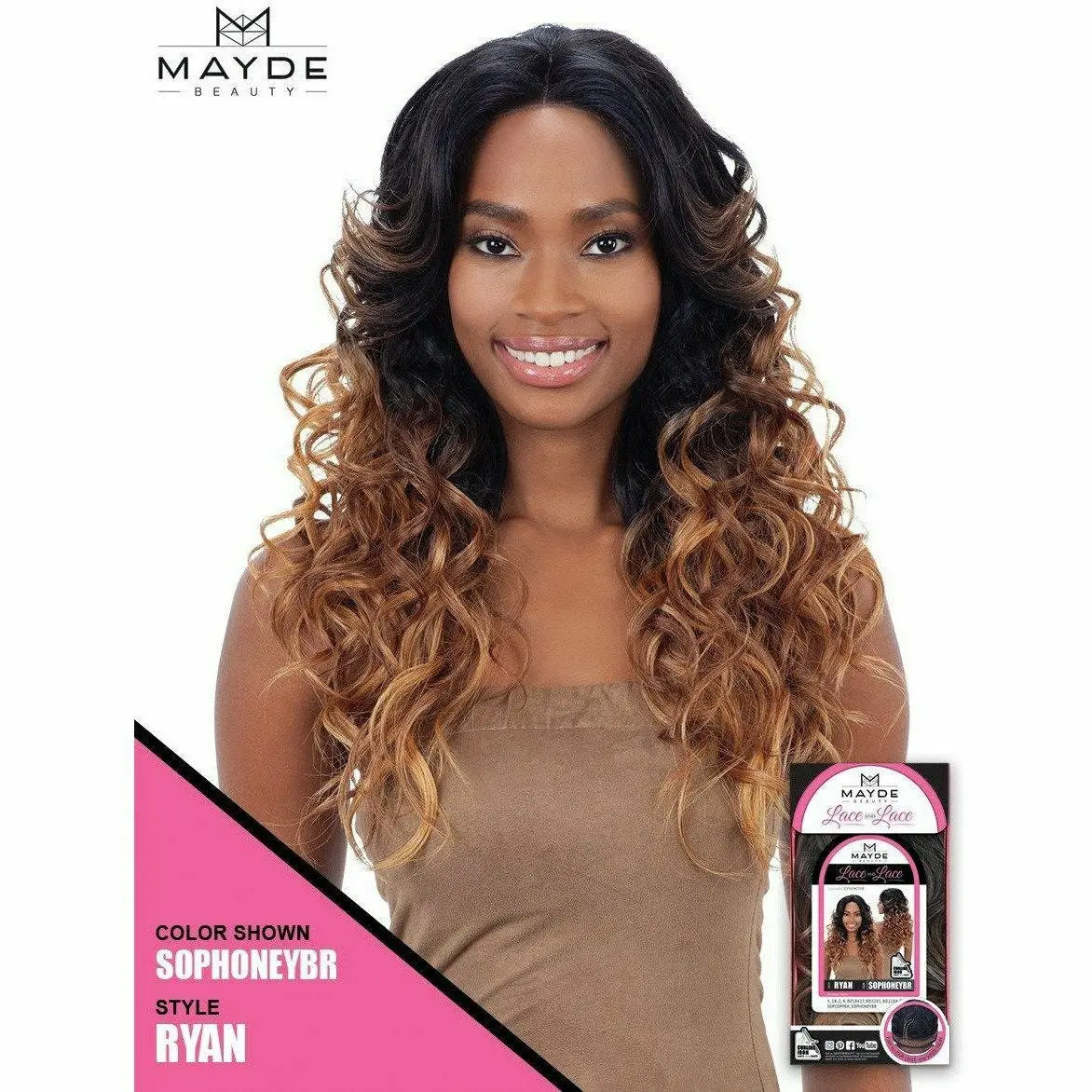 Mayde Beauty: Synthetic Lace And Lace Front Wig - Ryan 1