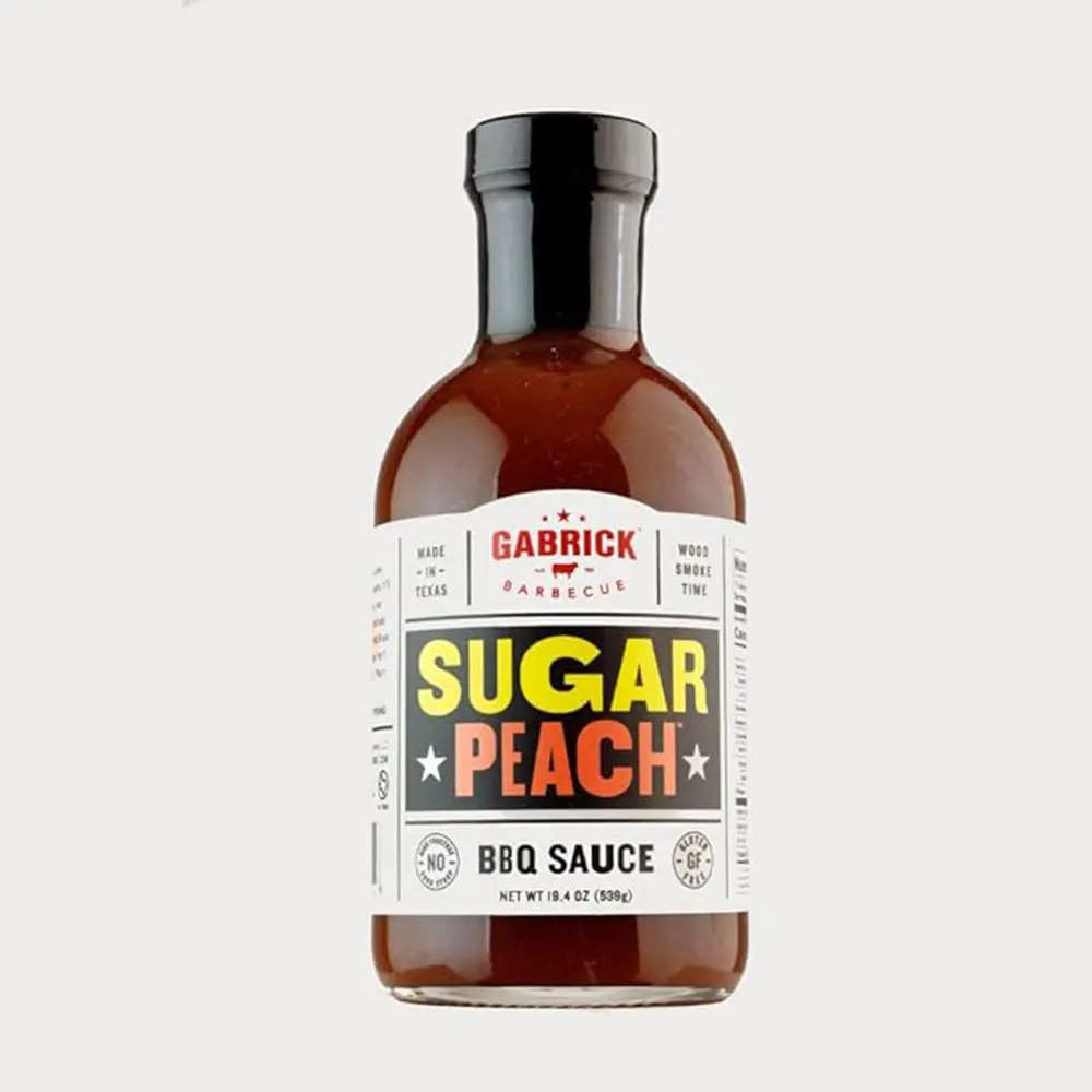 Gabrick Sugar Peach Bbq Sauce 19.4Oz Guten Free Natural Ingredients Mg110 1