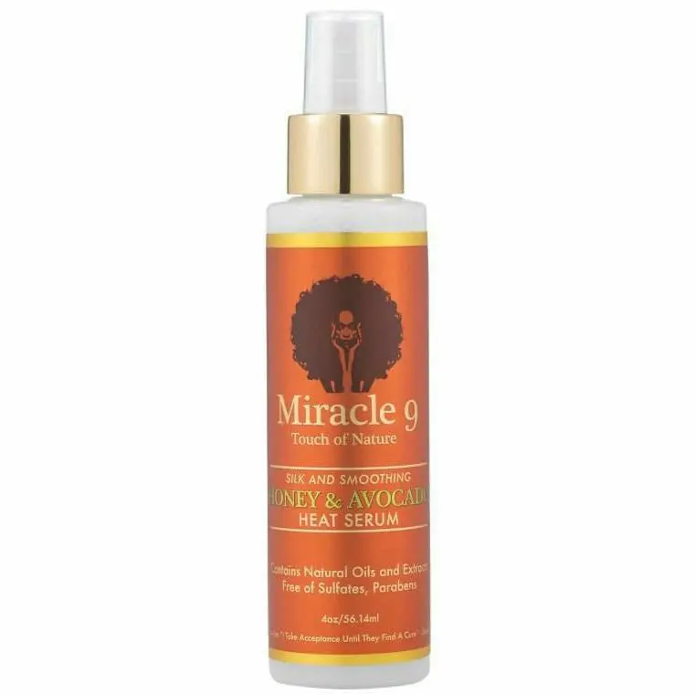 Miracle 9: Silk And Smooth Honey & Avocado Heat Serum 4Oz 1
