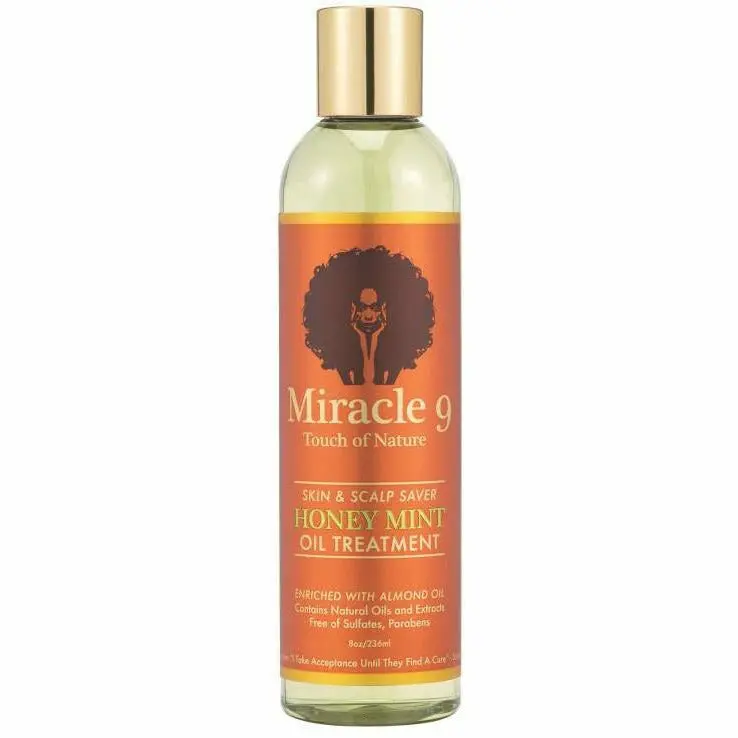 Miracle 9: Skin & Scalp Saver Honey Mint Oil Treatment 8Oz 1