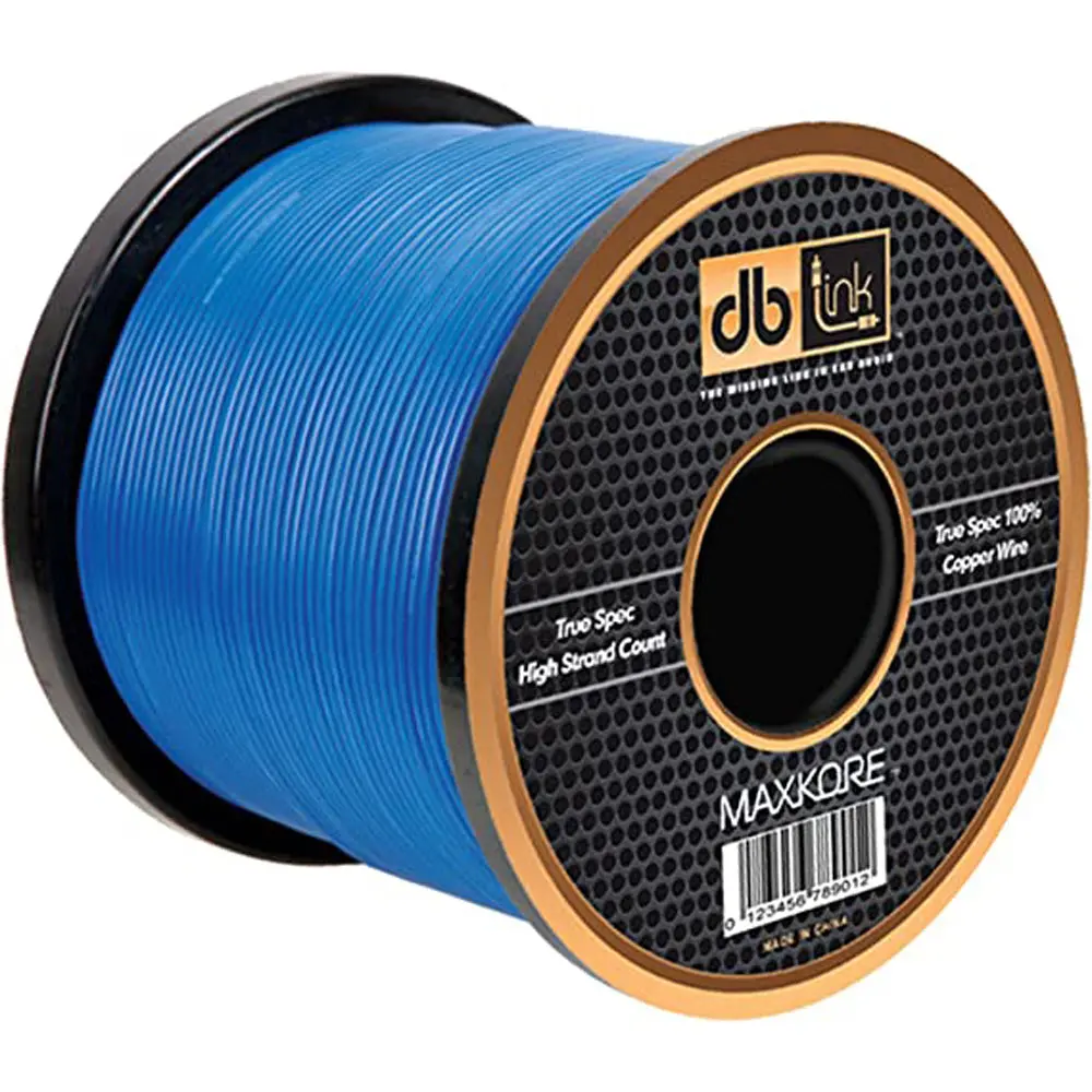Db Link's Blue Maxkore Remote Power Wire 18 Gauge 500'  100% Oxygen Free Copper 1