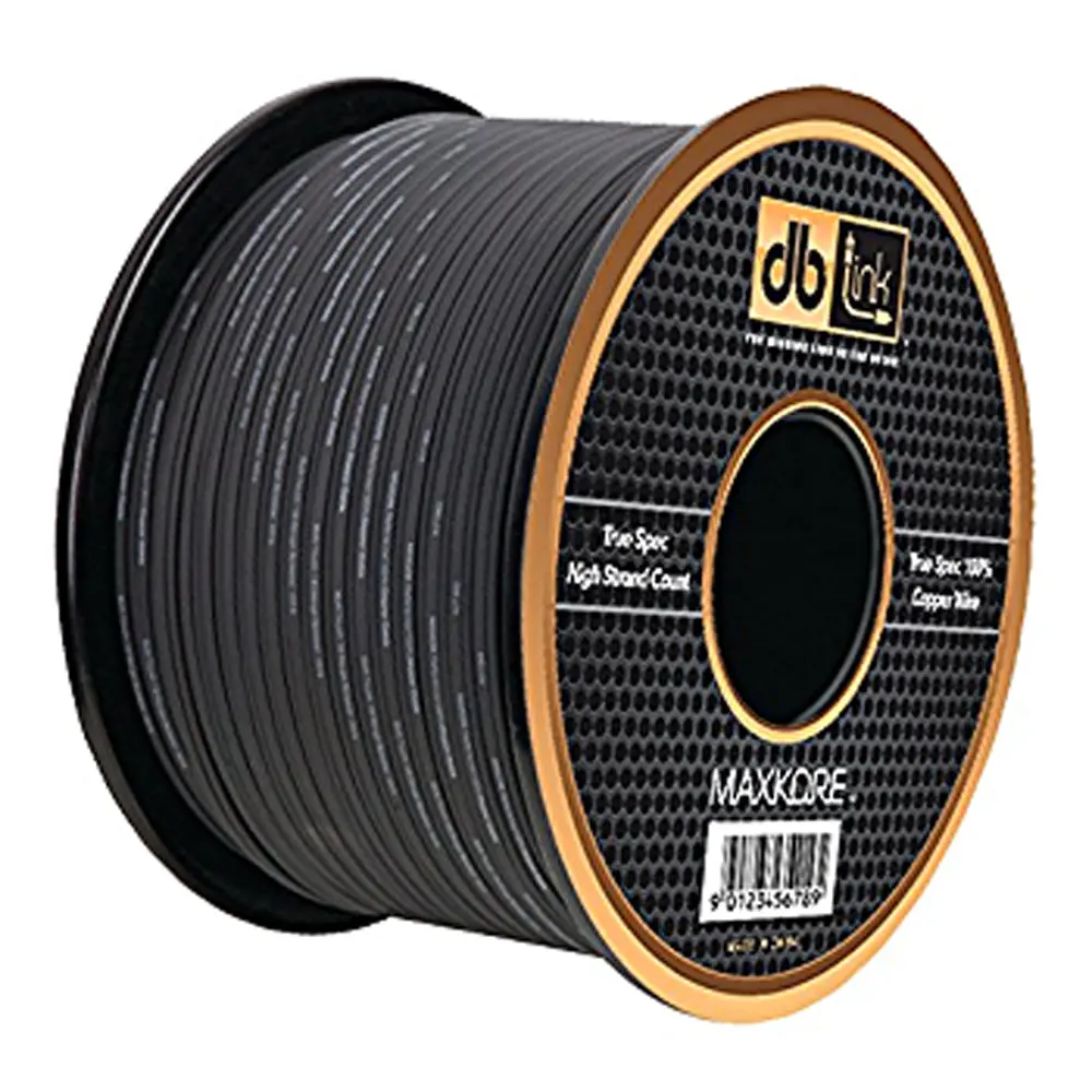 Db Link Black Power Wire 250' 12 Gauge Speaker Wire, 100% Oxygen Free Copper 1