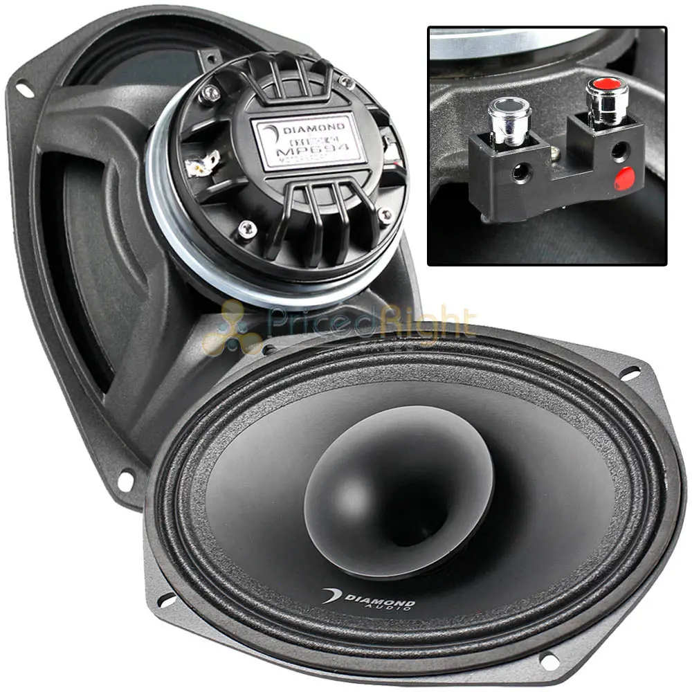 Diamond Audio 6X9" Full Range Co-Ax Horn Speakers 300W Max Motorsport Line Mp694 1