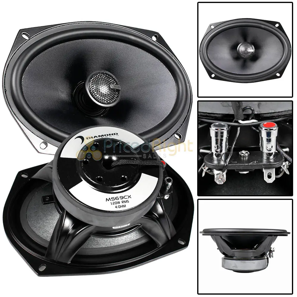 Diamond Audio 6X9" 2-Way Coax Sub Speaker System 240 Watts Max 4 Ohm Ms69cx 1