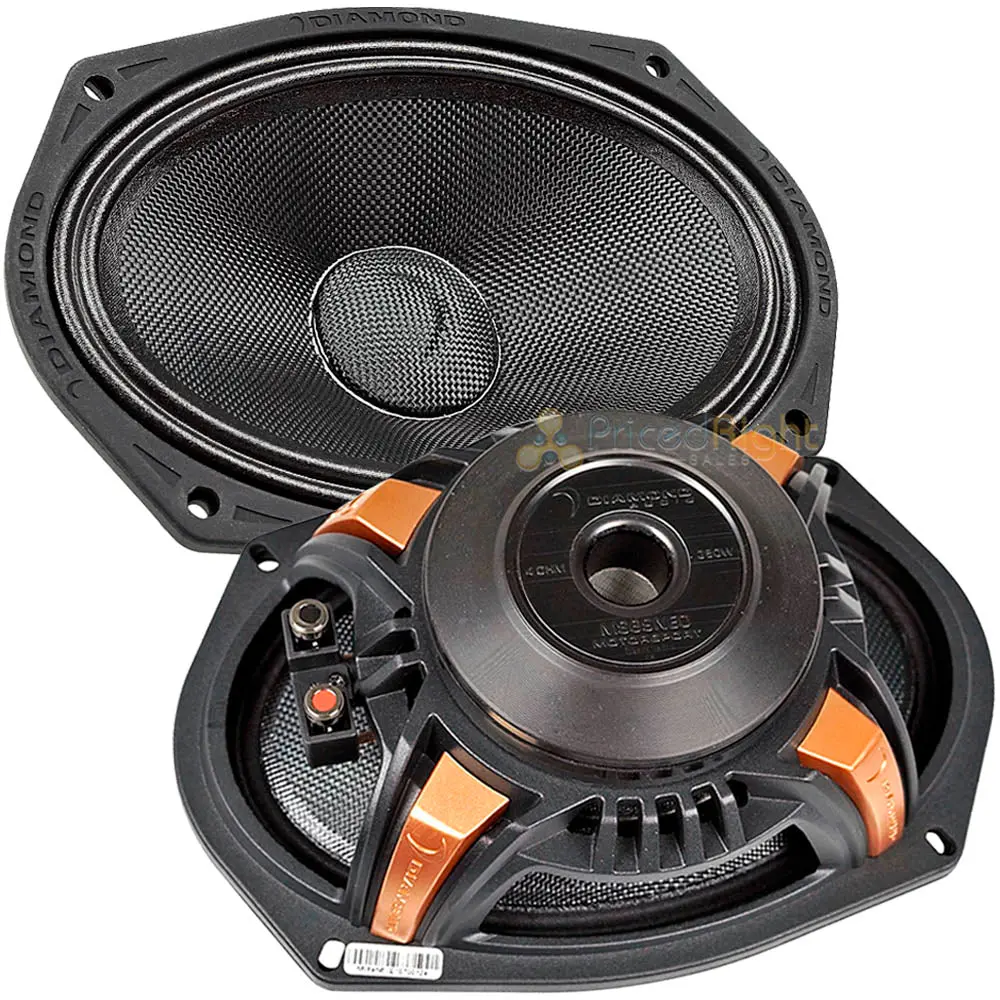 Diamond Audio 6 X 9" Neodymium Midrange Speakers 700W Max 4 Ohm Ms69neo Pair 1