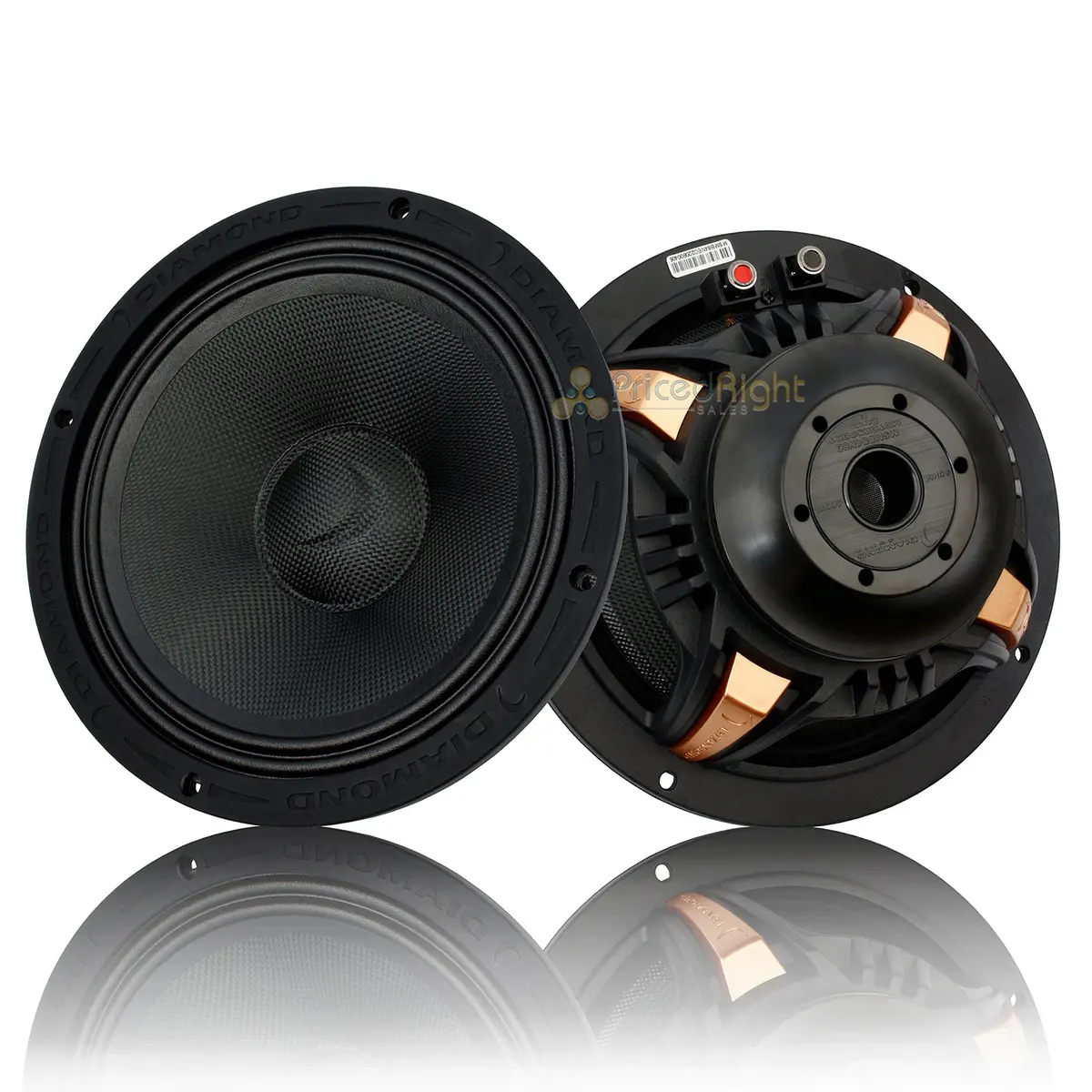 Diamond Audio Motorsport 8" Neodymium Mid Bass Speakers 4 Ohm 350W Rms 700W Max 1