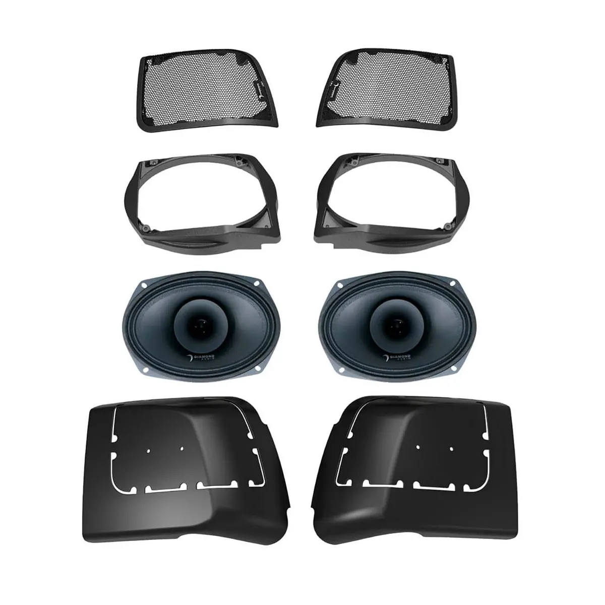 Diamond Audio Cut In Lid Kit With Mp694 Speaker For Harley Davidson Msmp694lk 1