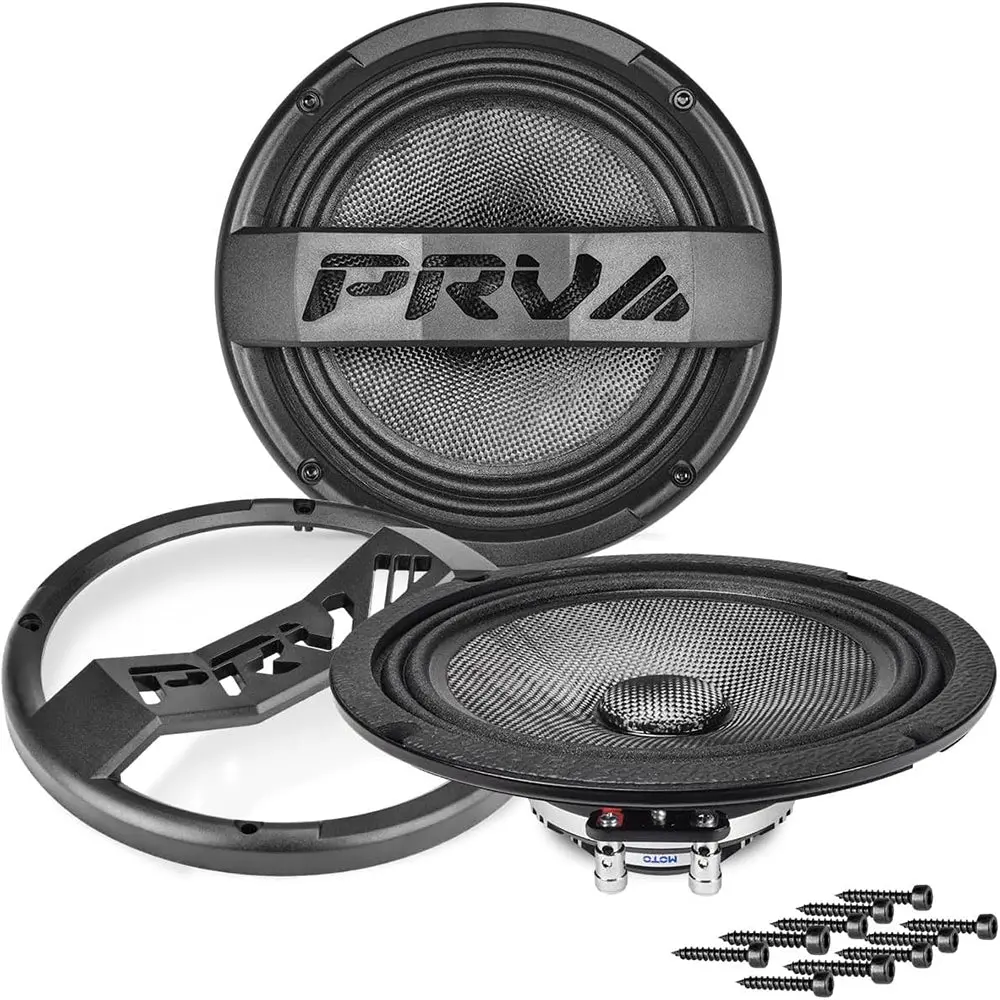 Prv 8" Motorcycle Midrange Speaker 400W 4 Ohm Carbon Fiber Mt8mr400cf-Ndy-4 Slim 1