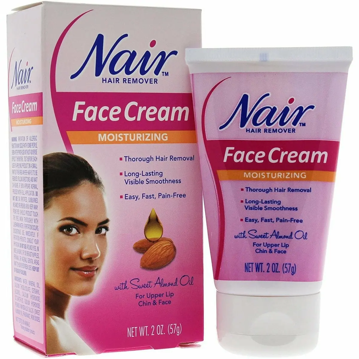 Nair: Hair Remover Moisturizing Face Cream 2Oz. 1
