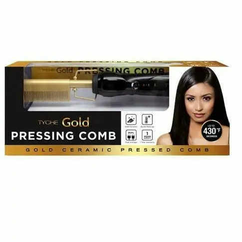 Tyche: Gold Ceramic Pressing Comb 1