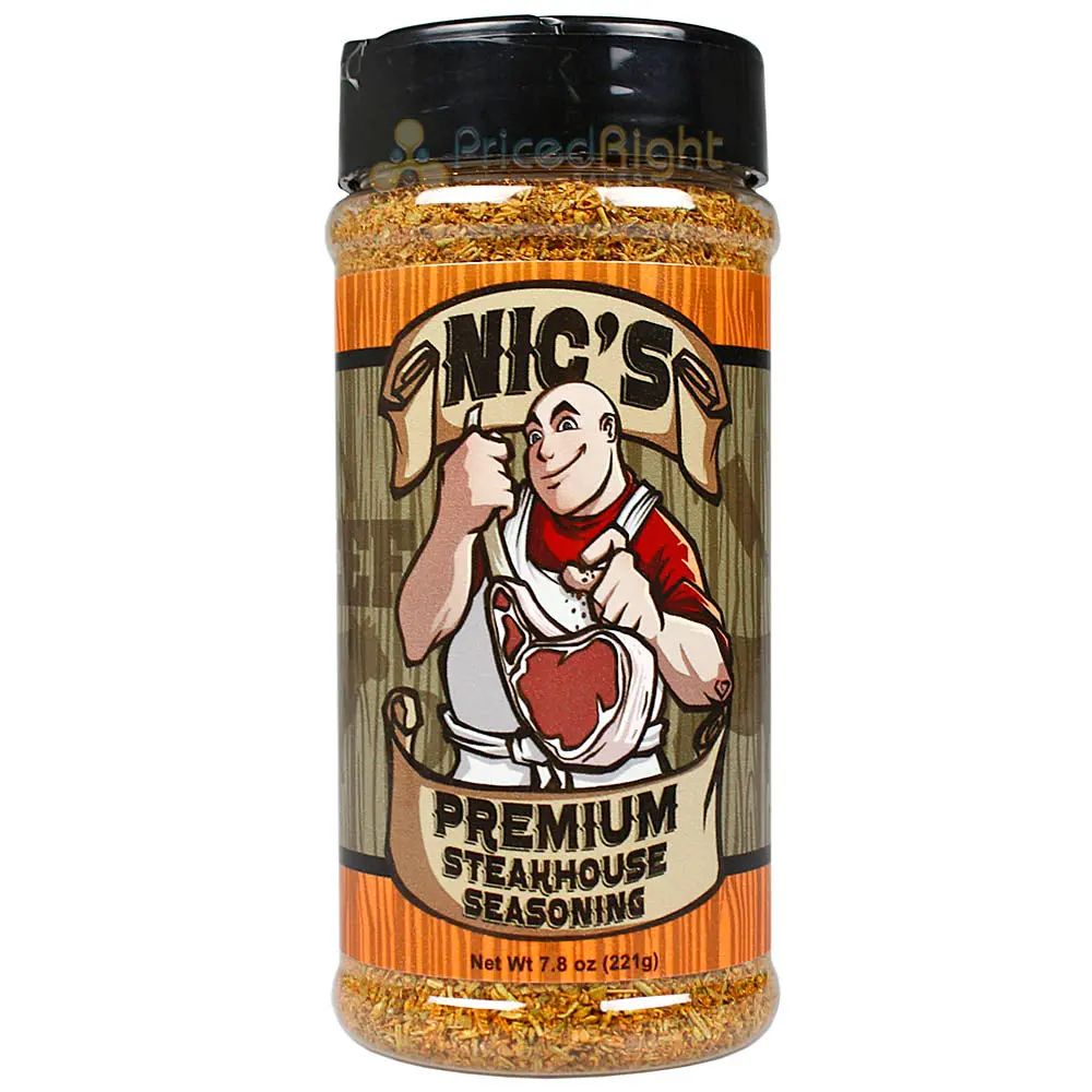 Nic's Premium Steakhouse Seasoning Steak Prime Rib Rub 7.8Oz Bottle Savory Herbs 1