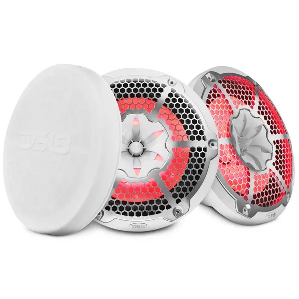 Ds18 Nxl 10" 2-Way Coaxial Marine Speakers Rgb Led Lights 200 Watts 4 Ohm Pair 1